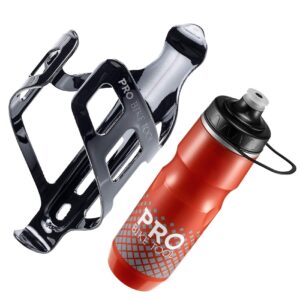 pro bike tool insulated bike water bottle + bicycle water bottle bundle - for road or mountain bikes