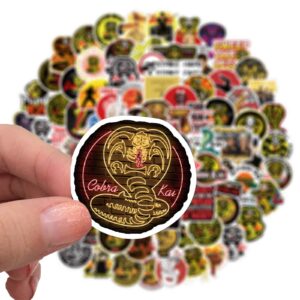 100Pcs Cobra Kai Stickers for Water Bottle, Funny TV Series Decal Gifts, Waterproof Stickers Pack for Teen Adult Laptop Computer Skateboard Phone Luggage Guitar Travel Case Bike