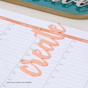 Erin Condren Designer Desk Accessories - Metal Bookmarks - Create Rose Gold Plated Metal Bookmark, Measuring 4.75” x 3”, Adds Fashion and Function to Any Book