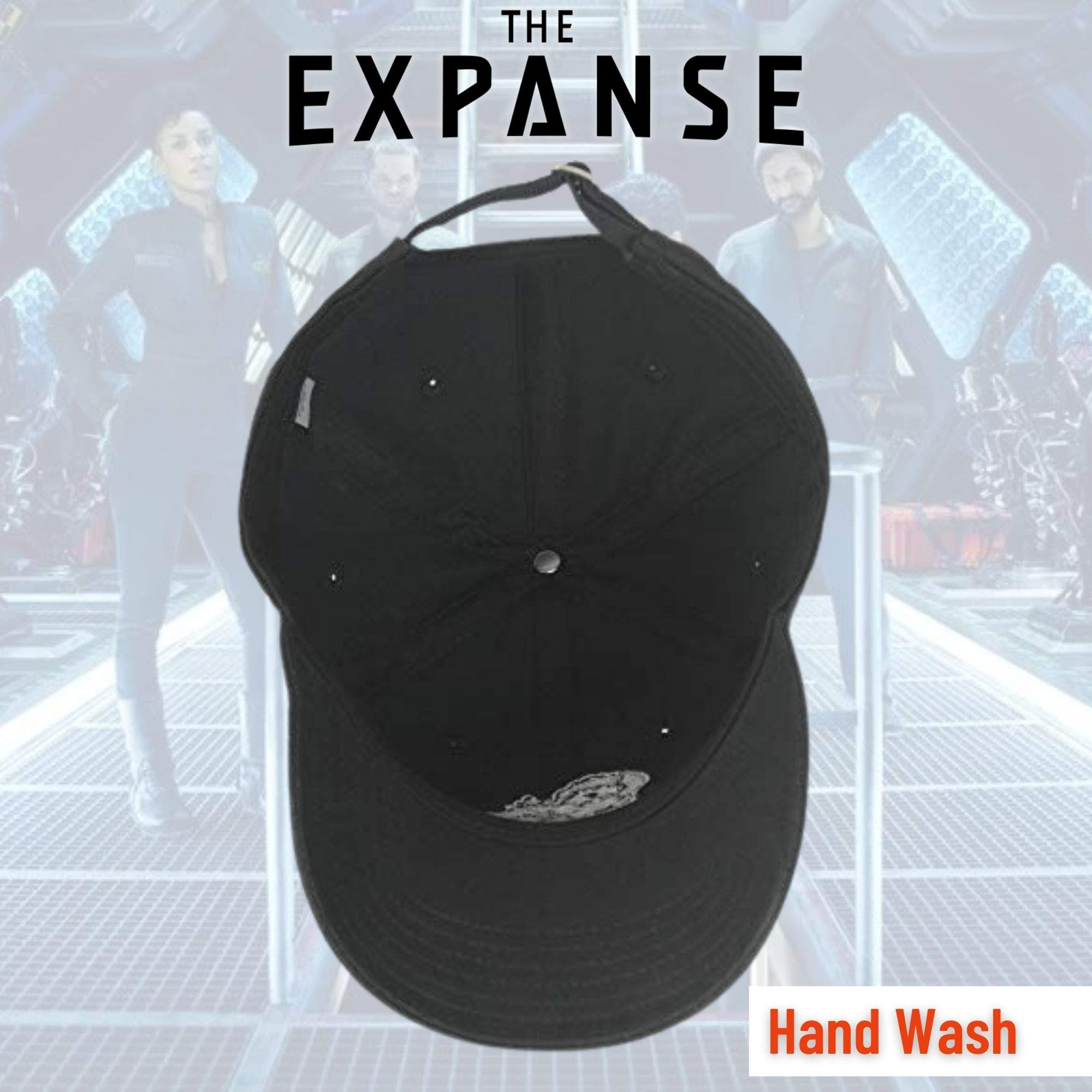 Amazon Studios The Expanse Rocinante Cotton Adjustable Dad Hat with Curved Brim, Black, One Size