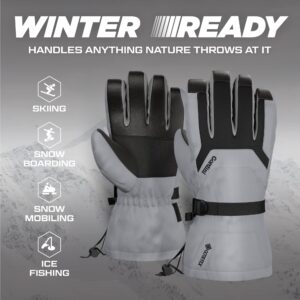 Gordini Men's Gore-Tex Gloves for Cold Weather & Wind Snowboard & Skiing Adjustable Straps Keeping Waterproof Insulated Warm for Winter