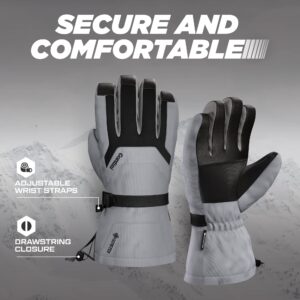 Gordini Men's Gore-Tex Gloves for Cold Weather & Wind Snowboard & Skiing Adjustable Straps Keeping Waterproof Insulated Warm for Winter