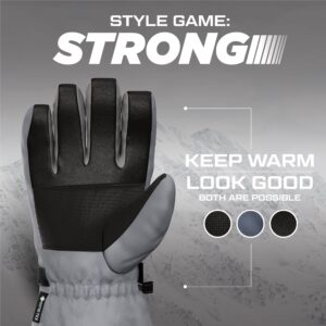 Gordini Men's Gore-Tex Gloves for Cold Weather & Wind Snowboard & Skiing Adjustable Straps Keeping Waterproof Insulated Warm for Winter