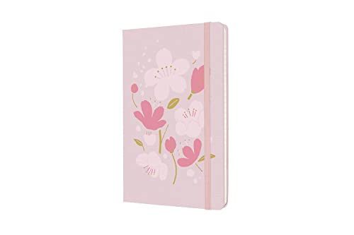 Moleskine Limited Edition Sakura Notebook, Hard Cover, Large (5" x 8.25"), Ruled/Lined, Graphic 1, 240 Pages