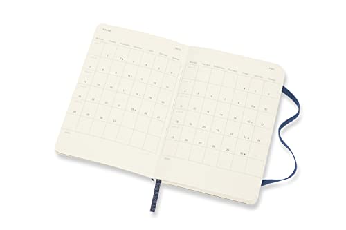 Moleskine Classic 12 Month 2022 Weekly Horizontal Planner, Soft Cover, Pocket (3.5" x 5.5"), Sapphire Blue