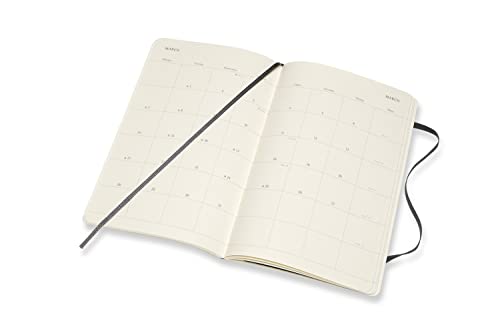 Moleskine Classic 18 Month 2021-2022 Monthly Planner, Soft Cover, Large (5 x 8.25), Black