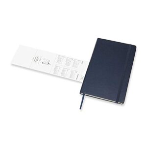 Moleskine Classic 12 Month 2022 Weekly Horizontal Planner, Hard Cover, Large (5" x 8.25"), Sapphire Blue