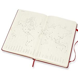 Moleskine Classic 12 Month 2022 Weekly Planner, Hard Cover, Large (5" x 8.25"), Scarlet Red