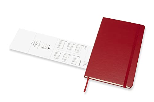 Moleskine Classic 12 Month 2022 Weekly Planner, Hard Cover, Large (5" x 8.25"), Scarlet Red