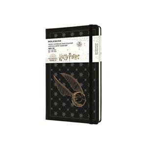 moleskine limited edition harry potter 18 month 2021-2022 weekly planner, hard cover, large (5" x 8.25"), black