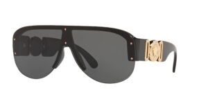 versace man sunglasses black frame, dark grey lenses, 0mm