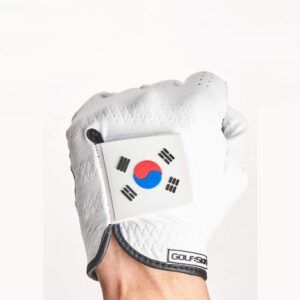 GOLFSKIN Golf Gloves for Women Korean Flag Design (Large)