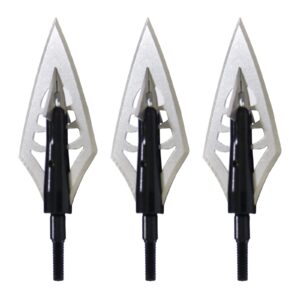 Sososhoot 12Pcs 150 Grain Hunting Fishbone Broadheads 1.1" Cut Arrowheads Crossbow Compound Bow + 1 pcs Black Broadhead Case Plastic Portable Case for Arrowheads