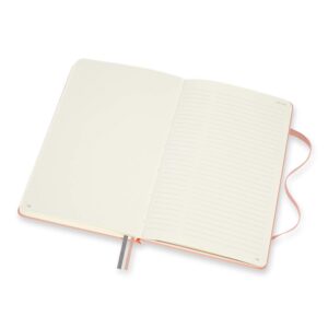 Moleskine Art Logbook, Hard Cover, Large (5" x 8.25"), Dotted, Coral Pink, 160 Pages