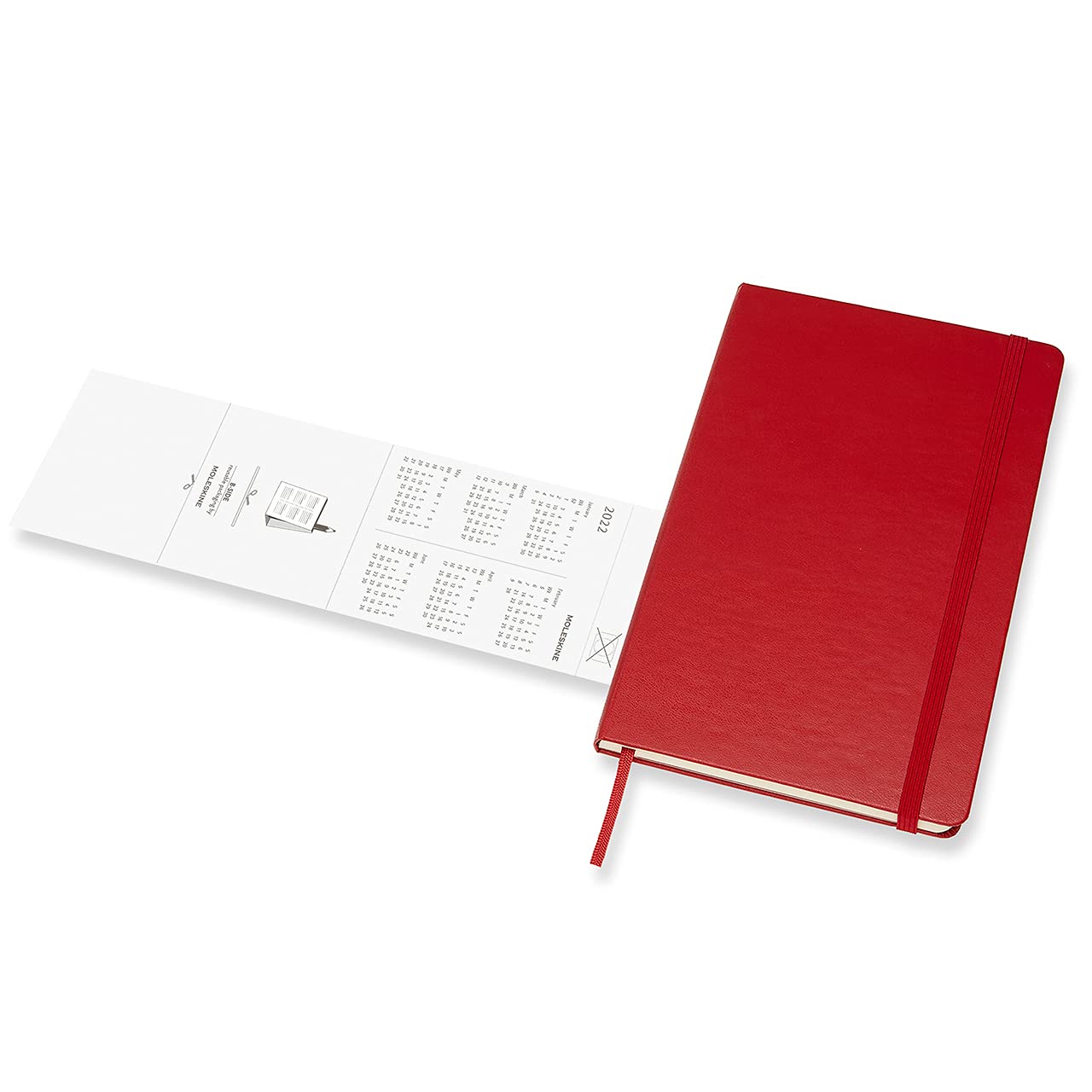 Moleskine Classic 12 Month 2022 Weekly Planner, Hard Cover, Large (5" x 8.25"), Scarlet Red