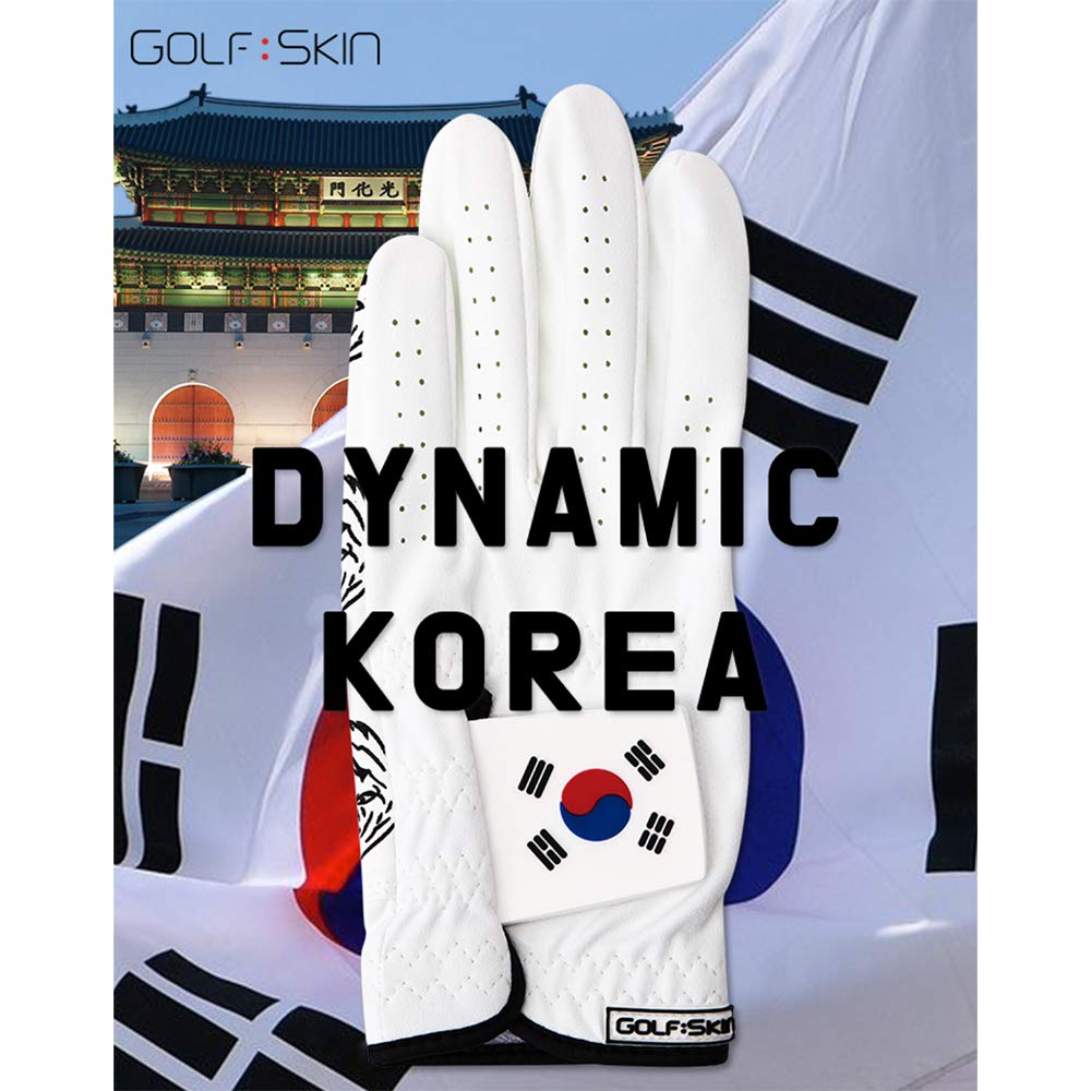 GOLFSKIN Golf Gloves for Women Korean Flag Design (Large)