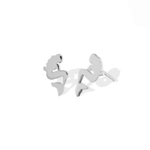 boma jewelry sterling silver mermaid stud earrings