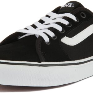 Vans Men's Filmore Decon Sneaker, Suede Canvas Blk White, 11