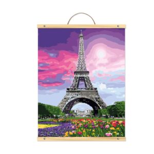 eiffel tower paint-by-number kit by artist's loft necessities