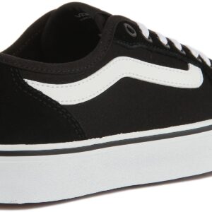 Vans Men's Filmore Decon Sneaker, Suede Canvas Blk White, 11