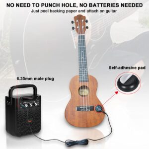 Guitar Pickup with Volume Control, Piezo Contact Microphone Transducer for Guitar, Mandolin, Banjo, Cello, Kalimba, Harp and Other Stringed Instrument