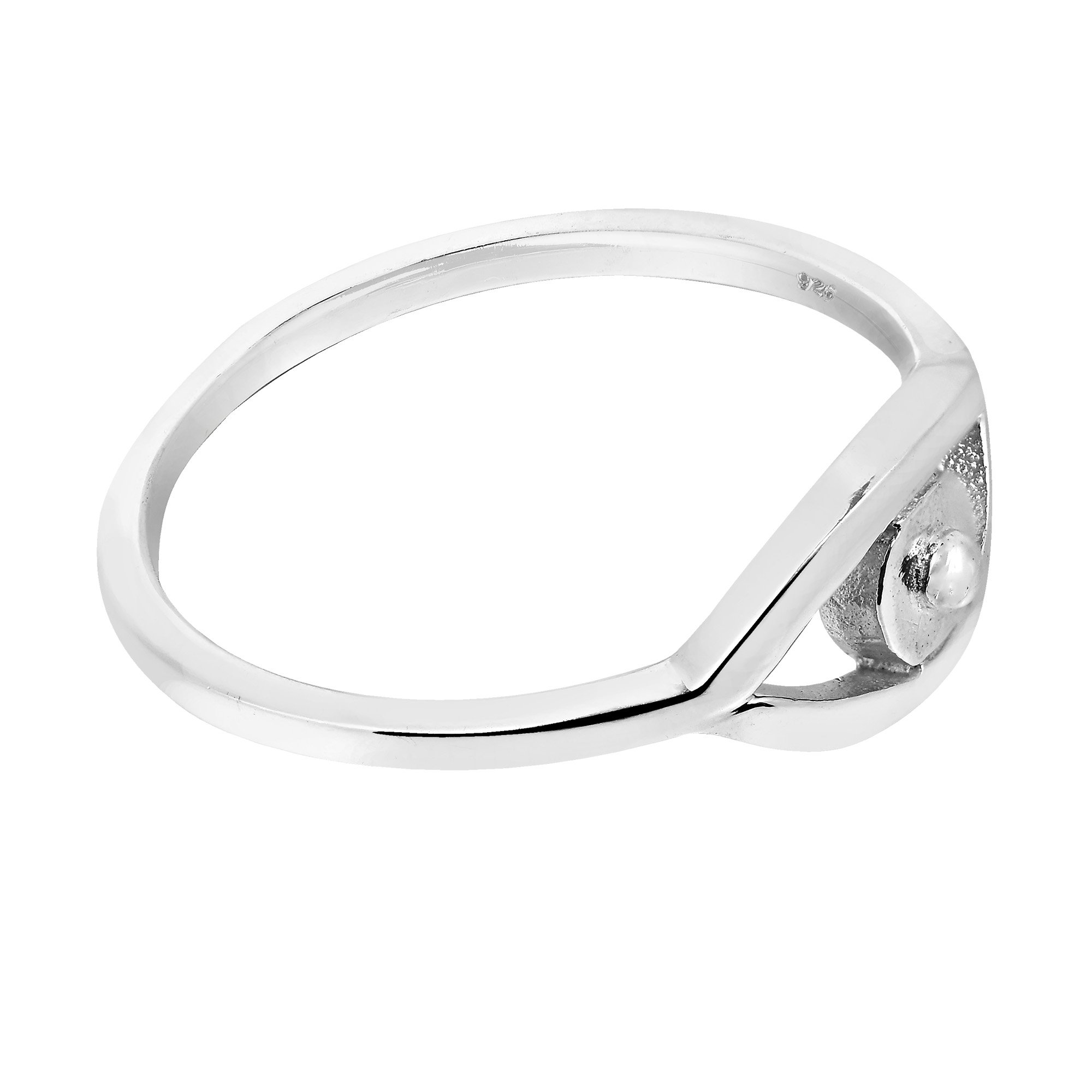 AeraVida Evil Eye Good Luck Protection .925 Sterling Silver Simple Band Ring (9)