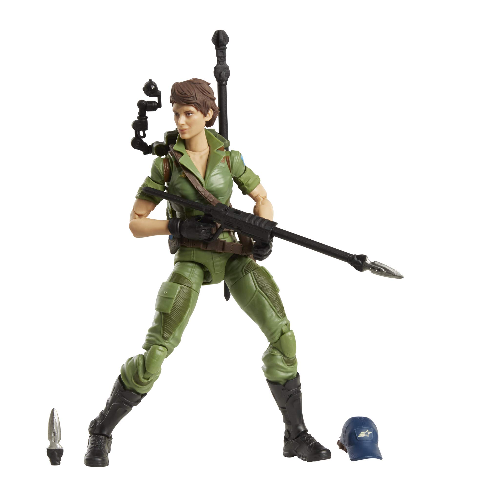 G. I. Joe Hasbro Classified Series Lady Jaye Action Figure 25 Collectible Premium Toy with Multiple Accessories 6-Inch Scale with Custom Package Art , Green