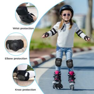 BOSONER Kids/Youth Knee Pad Elbow Pads for Roller Skates Cycling BMX Bike Skateboard Inline Rollerblading, Skating Skatings Scooter Riding Sports