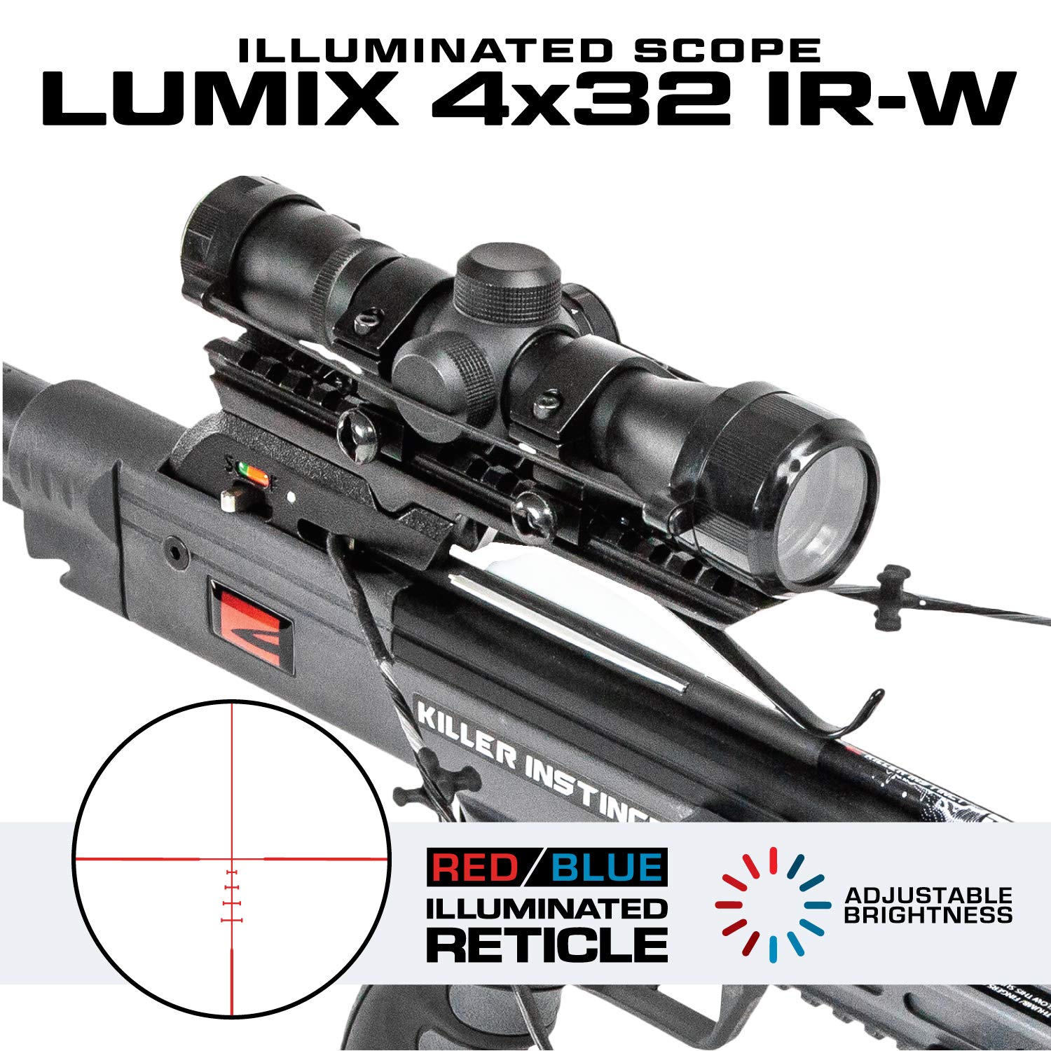 Killer Instinct Burner 415 Crossbow Package. The Burner 415 Shoots a Heart Stopping 415 FPS, Packing a Whopping 141 Foot Pounds of Kinetic Energy, All Released with a 3.5 Precision Grade Trigger.