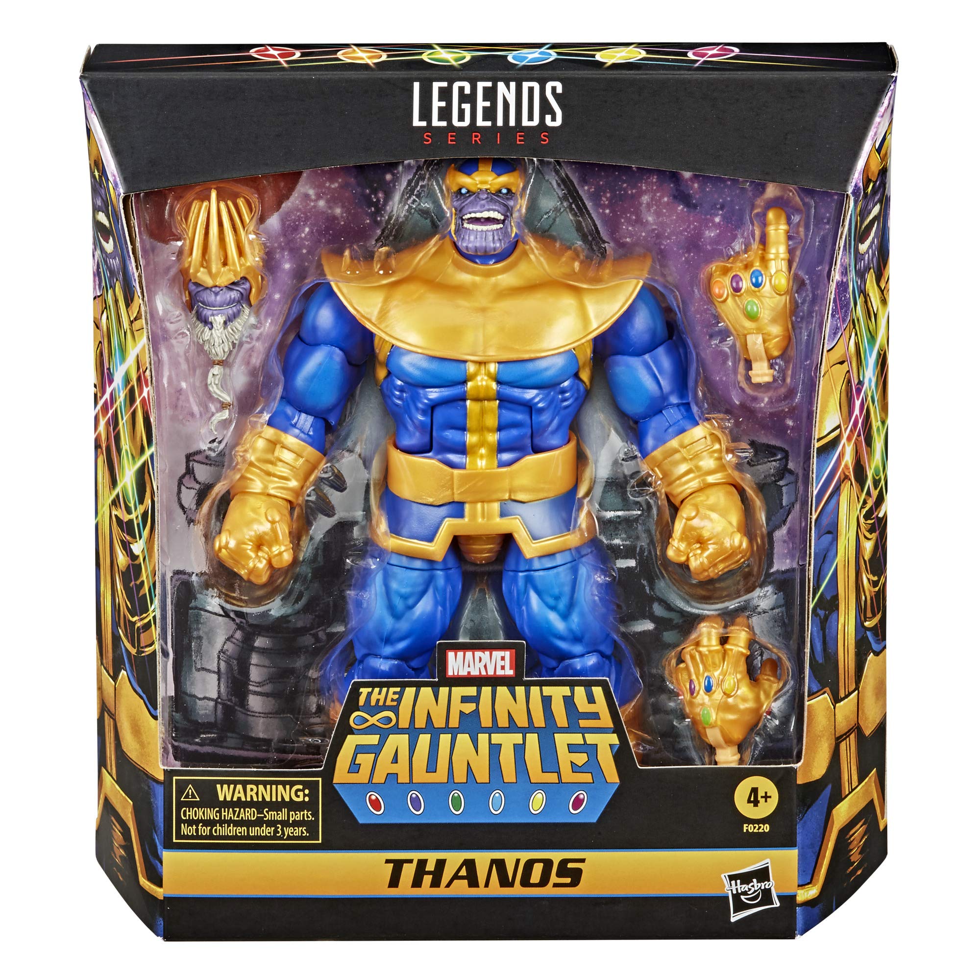 Marvel Hasbro Legends Series 6-inch Collectible Action Figure Thanos Toy, Premium Design and 3 Accessories , Blue