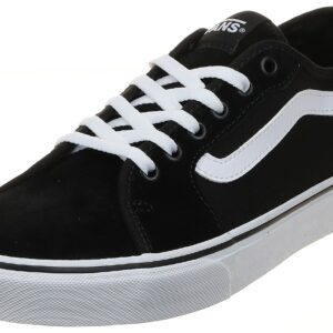 Vans Men's Filmore Decon Sneaker, Suede Canvas Blk White, 11