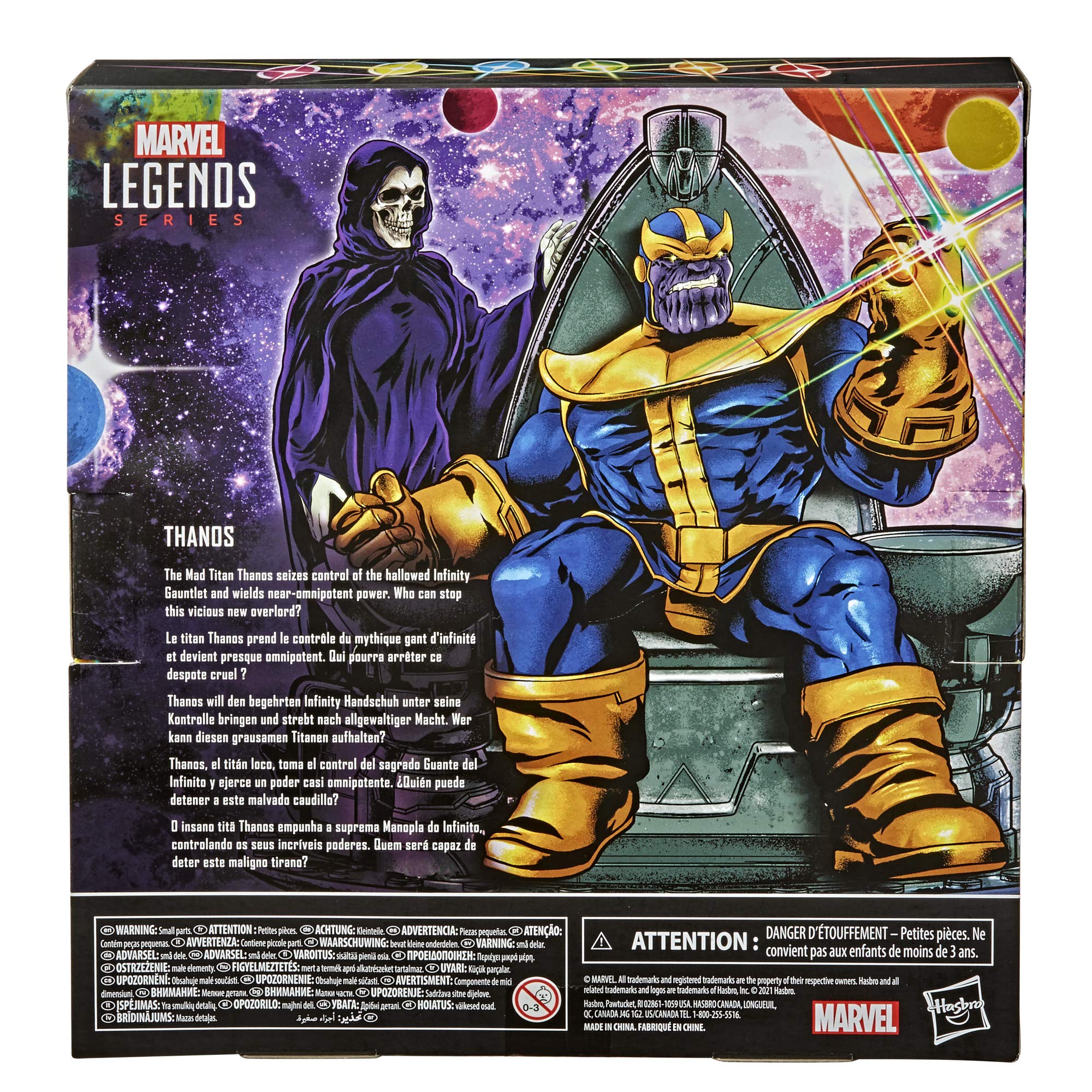 Marvel Hasbro Legends Series 6-inch Collectible Action Figure Thanos Toy, Premium Design and 3 Accessories , Blue