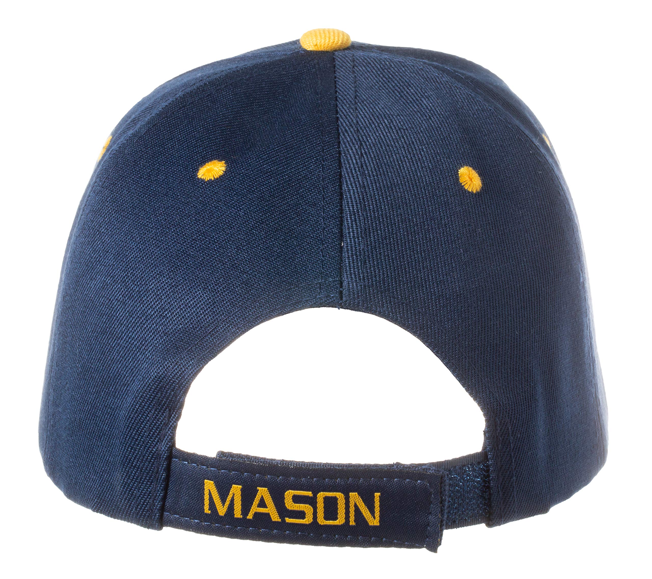 Artisan Owl Masonic Square and Compass Hat - 100% Acrylic Embroidered Cap (Navy Blue)