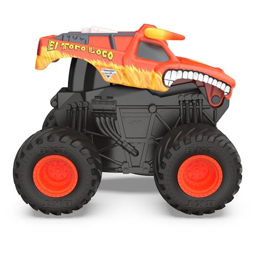 Monster Jam, 2-Pack Official Grave Digger and El Toro Loco Clip & Flip Monster Trucks, 1:43 Scale Kids Toys for Boys