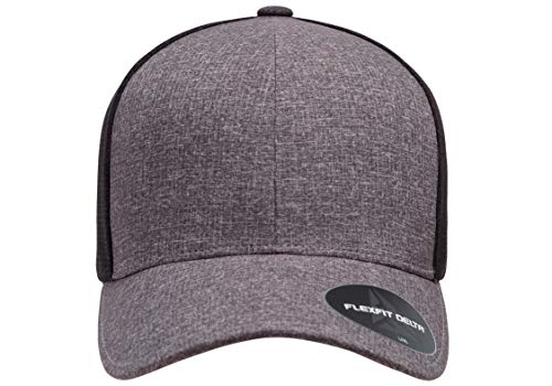 Flexfit Men's one_size Delta Seamless Carbon Cap 2-Tone, Melange Blue/Melange Charcoal, Small-Medium