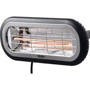 Global Industrial Infrared Patio Heater, Wall/Ceiling Mount, 1500W, 120V