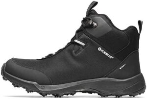 icebug mens speed2 bugrip hiking boot with carbide studded traction sole, black, 09.0