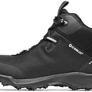 Icebug Mens Speed2 BUGrip Hiking Boot with Carbide Studded Traction Sole, Black, 09.0