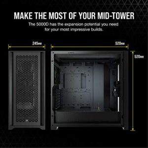 Corsair 5000D Airflow Tempered Glass Mid-Tower ATX PC Case - Black