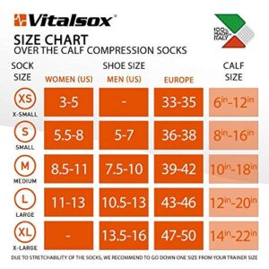 Vitalsox Sports Outdoor Compression Pair Equilibrium Socks, Black, Large US