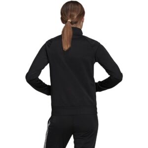 adidas Women's Essentials Warm-Up Slim 3-Stripes Track Top, Black, Large