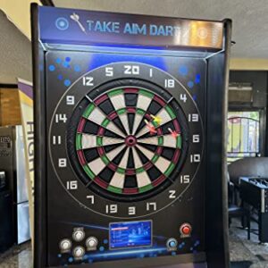 Heavy Duty Electronic Non Coin Operated Take Aim Dart Machine with 23" Monitor