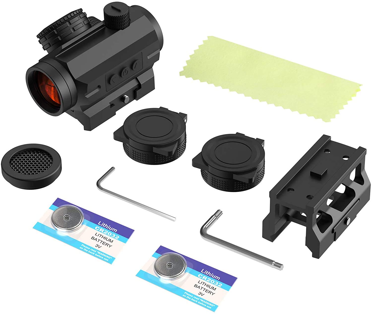 Feyachi V30 2MOA Red Dot Sight Auto On & Off 1x20mm Compact Reddot Optics with Low Profile and Absolute Co-Witness Mount, Flip Up Lens Covers and Anti Reflection Device