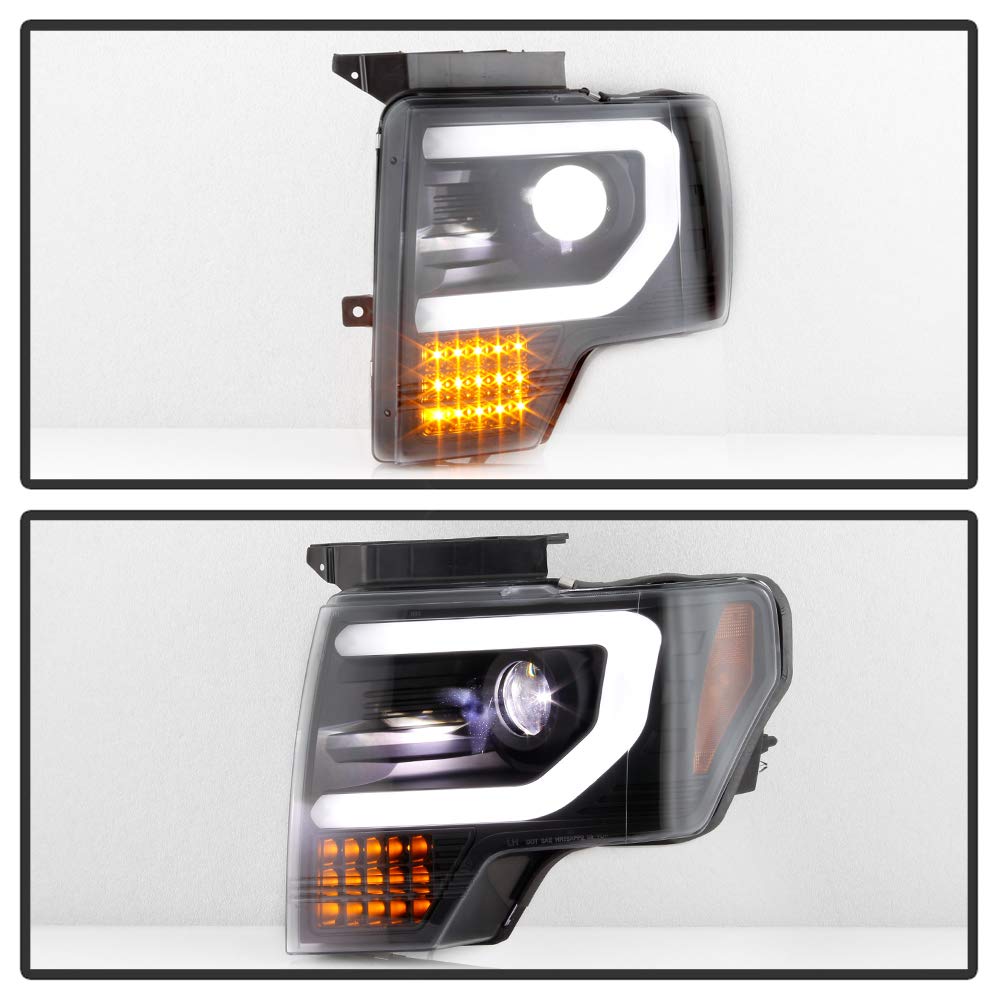 ACANII - For [HID/Xenon Model] 2013-2014 Ford F150 Truck LED Signal Built-In Low/High LED Projector Headlights Headlamps