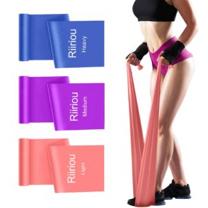 resistance bands - 2m professional latex elastic band for home or gym upper & lower body, physical therapy, strength training, yoga, pilates, rehab fitness bands (blue/purple/pink)