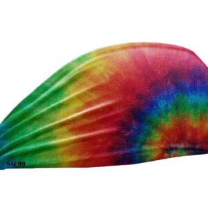 SAE99 Rainbow Tie-Dye Headband, Soft Stretchy Headband One Size Fits All