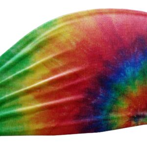 SAE99 Rainbow Tie-Dye Headband, Soft Stretchy Headband One Size Fits All