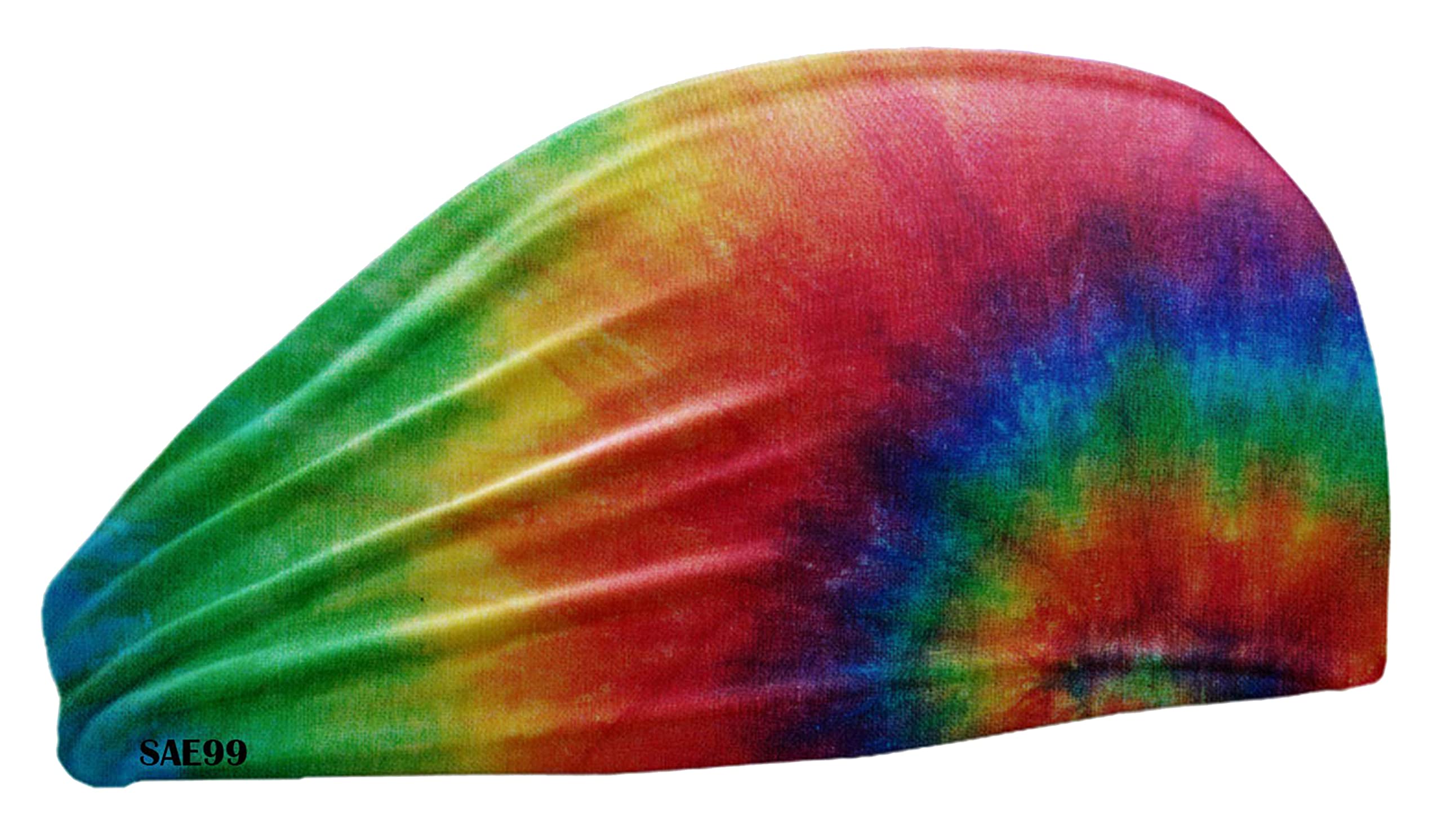 SAE99 Rainbow Tie-Dye Headband, Soft Stretchy Headband One Size Fits All