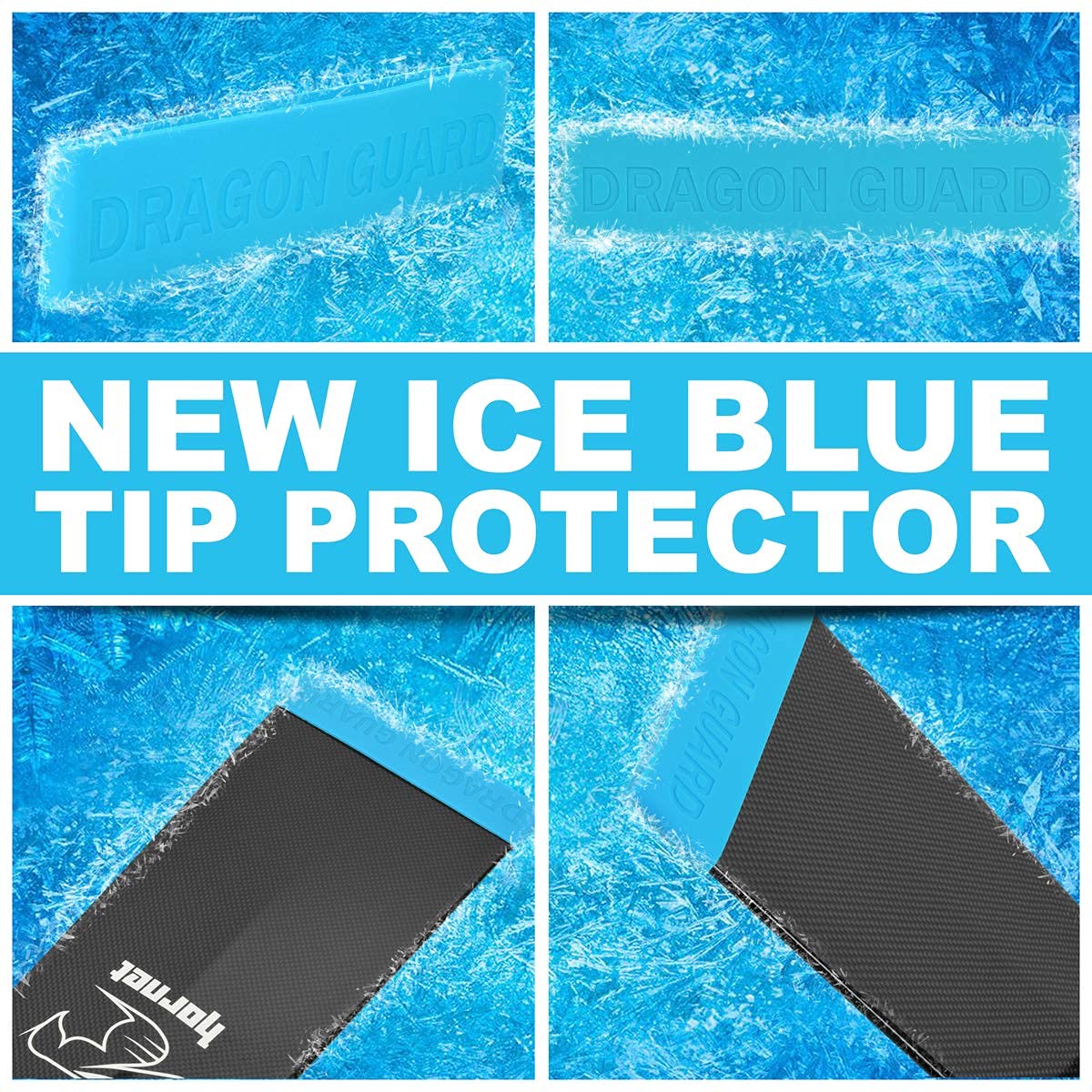 Hornet Watersports Dragon Guard Tip Protector for Dragon Boat Paddles (Ice Blue)