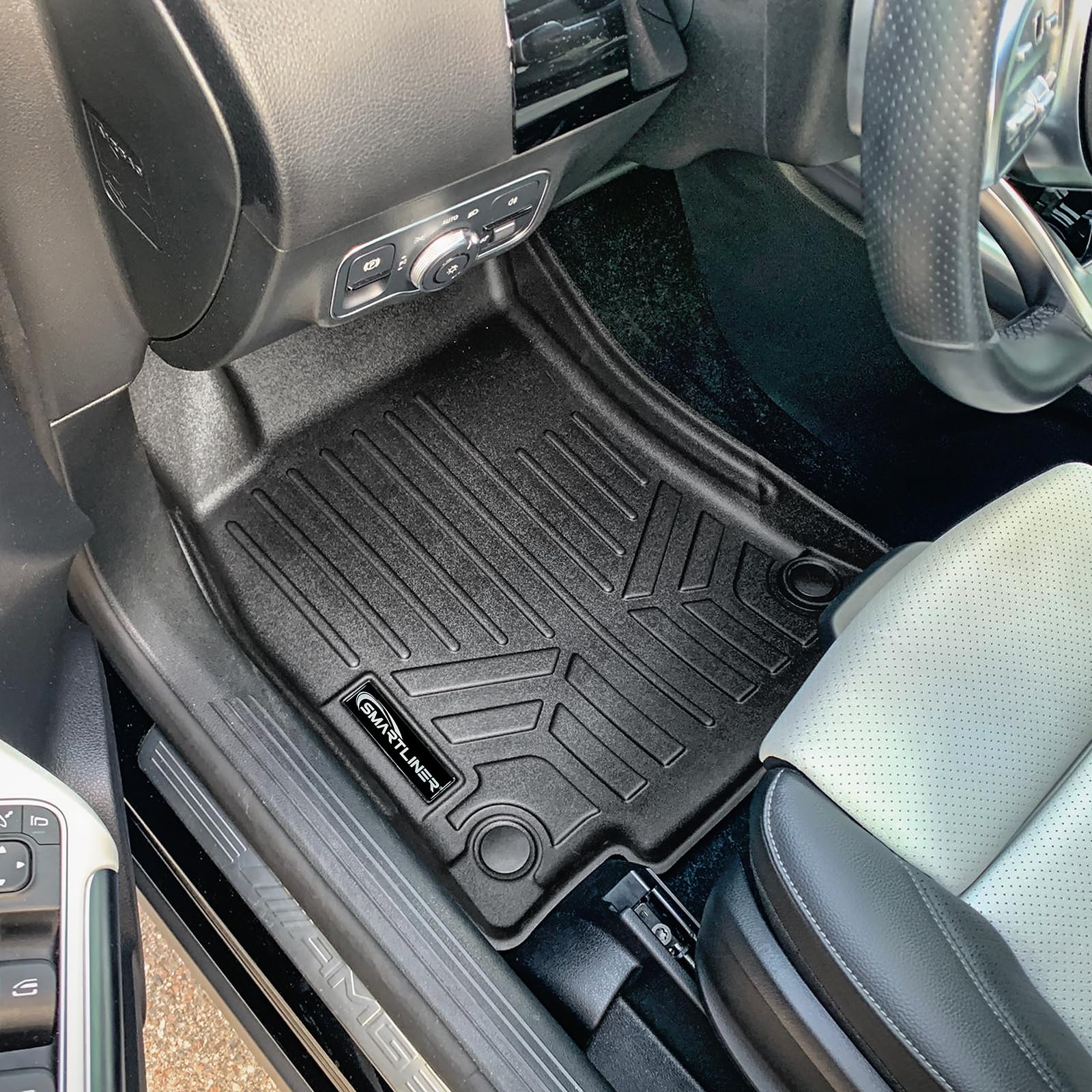 SMARTLINER SA0533/B0533 All Weather Custom Fit 2 Row Black Floor Mat Liner Set for 2021 Mercedes-Benz GLA-Class